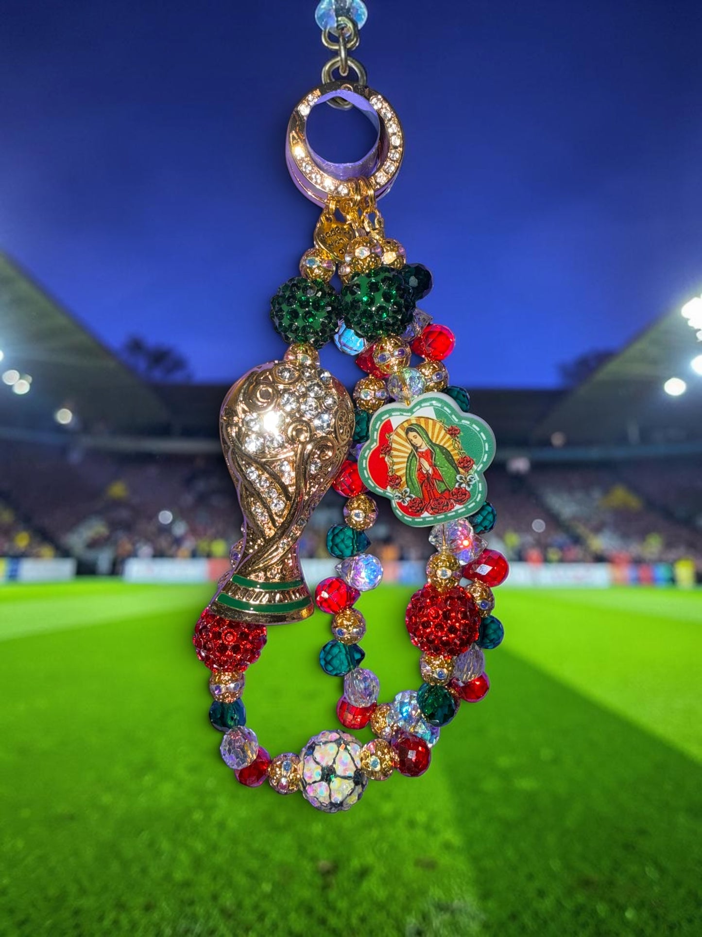 Mexico themed soccer bag charm